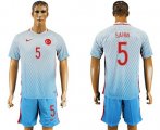 Wholesale Cheap Turkey #5 Sahin Away Soccer Country Jersey