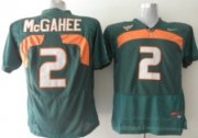 Wholesale Cheap Miami Hurricanes #2 McGahee Green Jersey