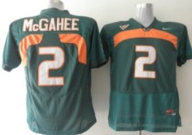 Wholesale Cheap Miami Hurricanes #2 McGahee Green Jersey