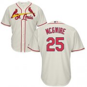 Cheap Men's St Louis Cardinals #25 Mark McGwire Cream Cool Base Stitched Baseball Jersey