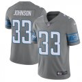 Wholesale Cheap Nike Lions #33 Kerryon Johnson Gray Men's Stitched NFL Limited Rush Jersey