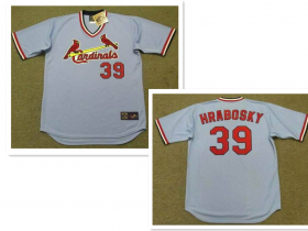 Wholesale Cheap Men\'s St. Louis Cardinals #39 AL HRABOSKY 1975 Majestic Cooperstown Away Light Blue Jersey