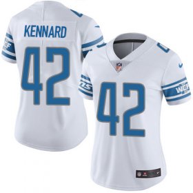 Wholesale Cheap Nike Lions #42 Devon Kennard White Women\'s Stitched NFL Vapor Untouchable Limited Jersey