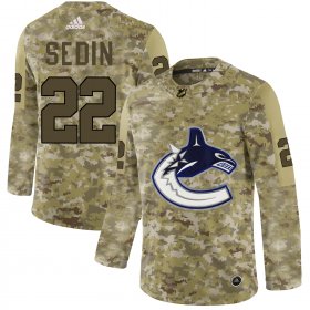 Wholesale Cheap Adidas Canucks #22 Daniel Sedin Camo Authentic Stitched NHL Jersey