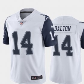 Wholesale Cheap Men\'s Dallas Cowboys #14 Andy Dalton White Color Rush Stitched NFL Nike Limited Jersey