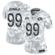 Cheap Women's Los Angeles Rams #99 Aaron Donald 2024 F.U.S.E Arctic Camo Salute To Service Limited Stitched Football Jersey(Run Small)