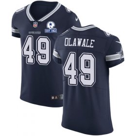 Wholesale Cheap Nike Cowboys #49 Jamize Olawale Navy Blue Team Color Men\'s Stitched With Established In 1960 Patch NFL Vapor Untouchable Elite Jersey