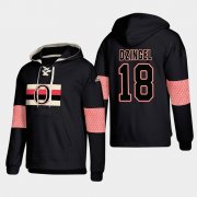 Wholesale Cheap Ottawa Senators #18 Ryan Dzingel Black adidas Lace-Up Pullover Hoodie