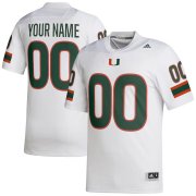 Cheap Men's Miami Hurricanes Customized White Stitched Football Jersey