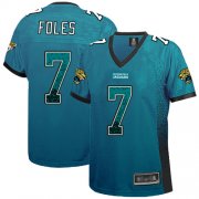 Wholesale Cheap Nike Jaguars #7 Nick Foles Teal Green Alternate Women's Stitched NFL Elite Drift Fashion Jersey