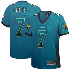 Wholesale Cheap Nike Jaguars #7 Nick Foles Teal Green Alternate Women\'s Stitched NFL Elite Drift Fashion Jersey