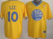 Wholesale Cheap Golden State Warriors #10 David Lee Revolution 30 Swingman 2013 Christmas Day Yellow Jersey