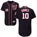 Wholesale Cheap Nationals #10 Yan Gomes Navy Blue Flexbase Authentic Collection Stitched MLB Jersey