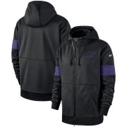 Wholesale Cheap Baltimore Ravens Nike Sideline Performance Full-Zip Hoodie Black