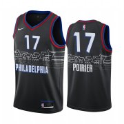 Wholesale Cheap Nike 76ers #17 Vincent Poirier Black NBA Swingman 2020-21 City Edition Jersey