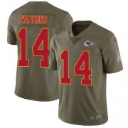 Wholesale Cheap Nike Chiefs #14 Sammy Watkins Olive Men's Stitched NFL Limited 2017 Salute To Service Jersey