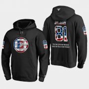 Wholesale Cheap Bruins #81 Anton Blidh NHL Banner Wave Usa Flag Black Hoodie