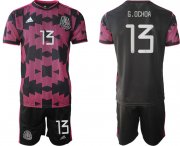 Wholesale Cheap Men 2020-2021 Season National team Mexico home black 13 Soccer Jersey