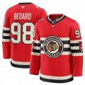 Cheap Men's Chicago Blackhawks #98 Connor Bedard Red 2024-25 Winter Classic Stitched Hockey Jersey