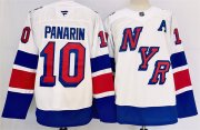 Cheap Men's New York Rangers #10 Artemi Panarin White 2024-25 Stadium Series Stitched Jersey