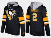 Wholesale Cheap Penguins #2 Chad Ruhwedel Black Name And Number Hoodie