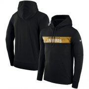 Wholesale Cheap Men's Jacksonville Jaguars Nike Black Sideline Team Performance Pullover Hoodie