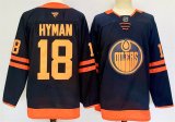 Cheap Men's Edmonton Oilers #18 Zach Hyman Navy 2024-25 Stitched Jersey