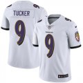 Wholesale Cheap Nike Ravens #9 Justin Tucker White Men's Stitched NFL Vapor Untouchable Limited Jersey