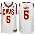 Wholesale Cheap Nike NBA Cleveland Cavaliers #5 J.R. Smith Jersey 2017-18 New Season White Jersey