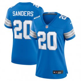 Cheap Women\'s Detroit Lions #20 Barry Sanders Blue Stitched Jersey(Run Smaller)