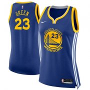 Wholesale Cheap Nike Golden State Warriors #23 Draymond Green Blue Women's NBA Swingman Icon Edition Jersey