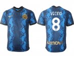 Wholesale Cheap Men 2021-2022 Club Inter Milan home blue aaa versio 8 Nike Soccer Jersey