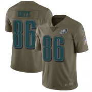 Wholesale Cheap Nike Eagles #86 Zach Ertz Olive Men's Stitched NFL Limited 2017 Salute To Service Jersey