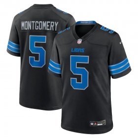 Cheap Men\'s Detroit Lions #5 David Montgomery Black 2nd Alternate Stitched Jersey