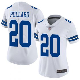 Wholesale Cheap Women\'s Dallas Cowboys #20 Tony Pollard White Vapor Untouchable Limited Jersey