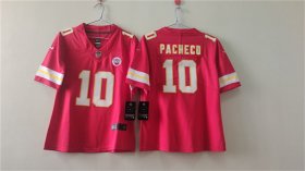 Cheap Women\'s Kansas City Chiefs #10 Isiah Pacheco Red Vapor Untouchable Limited Stitched Jersey(Run Small)