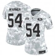 Cheap Women's San Francisco 49ers #54 Fred Warner 2024 F.U.S.E Arctic Camo Salute To Service Limited Stitched Jersey(Run Small)