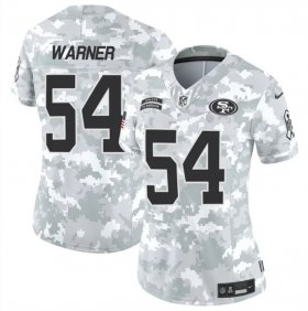 Cheap Women\'s San Francisco 49ers #54 Fred Warner 2024 F.U.S.E Arctic Camo Salute To Service Limited Stitched Jersey(Run Small)