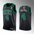 Wholesale Cheap Men's Boston Celtics #4 Jrue Holiday Black 2024 Finals Champions Statement Edition Stitched Basketball Jersey