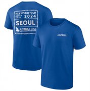 Cheap Men's Los Angeles Dodgers Royal 2024 World Tour Seoul Series Stamp T-Shirt