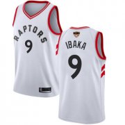 Wholesale Cheap Raptors #9 Serge Ibaka White 2019 Finals Bound Women's Basketball Swingman Association Edition Jersey