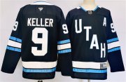 Cheap Men's Utah Hockey Club #9 Clayton Keller Navy Stitched Jersey