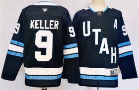 Cheap Men\'s Utah Hockey Club #9 Clayton Keller Navy Stitched Jersey