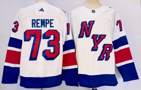 Cheap Men\'s New York Rangers #73 Matt Rempe White 2024 Stadi