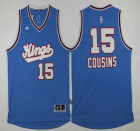 Wholesale Cheap Men\'s Sacramento Kings #15 DeMarcus Cousins Revolution 30 Swingman 2015-16 Blue Jersey