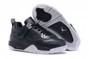 Wholesale Cheap Kid's Air Jordan 4 Shoes Black/gray