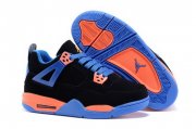 Wholesale Cheap Kid's Air Jordan 4 Shoes Black/blue-orange