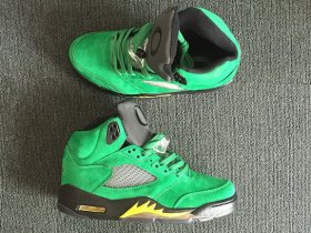 Wholesale Cheap Air Jordan 5 Oregon Ducks PE Green/Black-Yellow