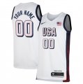 Cheap Men's USA Basketball Active Player Custom White 2024 Swingman Stitched Jersey