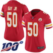 Wholesale Cheap Nike Chiefs #50 Willie Gay Jr. Red Team Color Women's Stitched NFL 100th Season Vapor Untouchable Limited Jersey